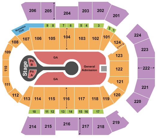 Numerica Veterans Arena Benson Boone Seating Chart